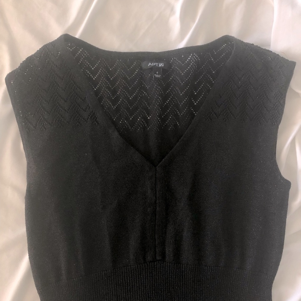 Black Cap-Sleeve Apt. 9 Sweater Dress